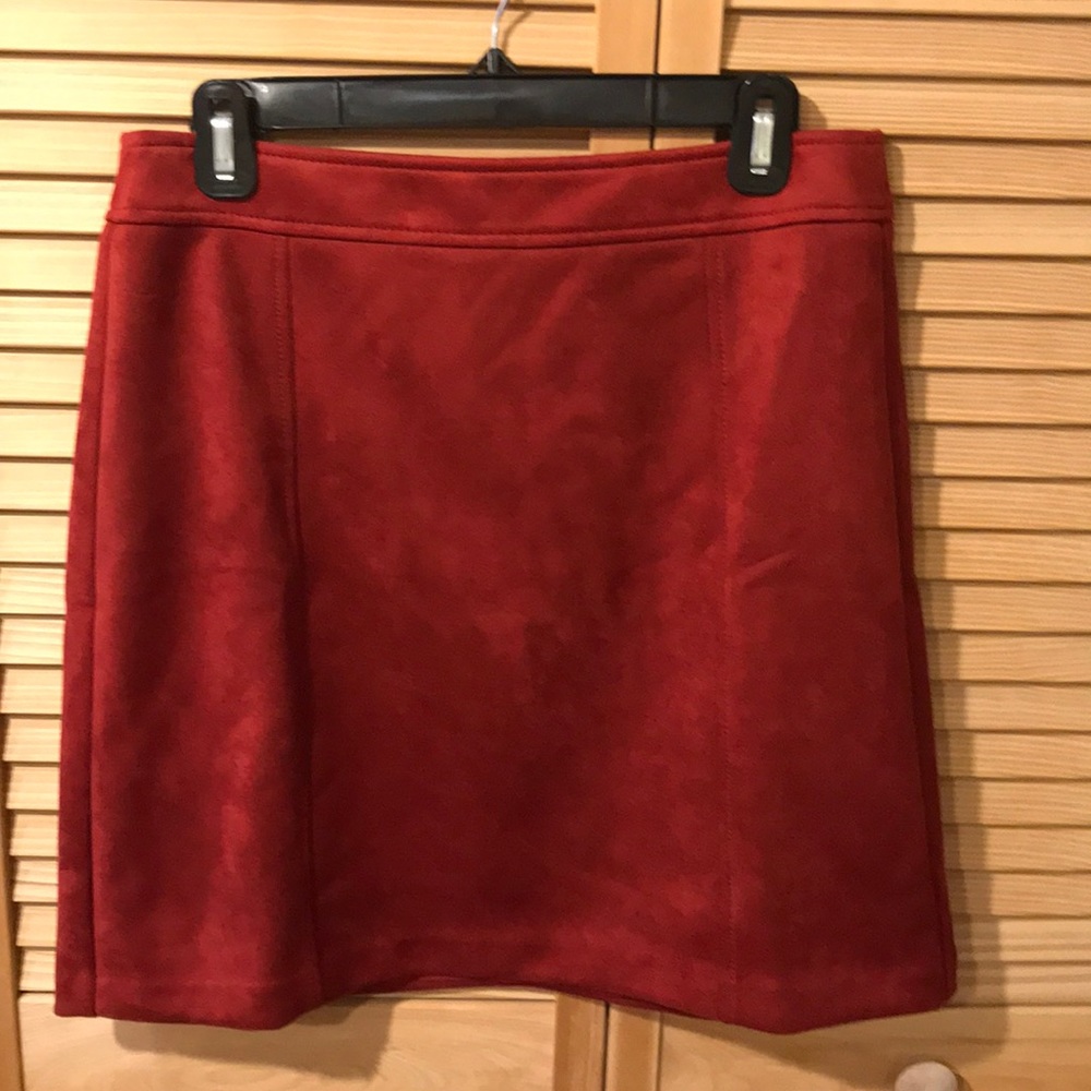 Maroon suede sweater